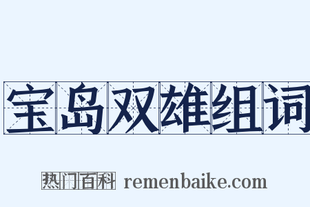 宝岛双雄组词是什么意思的图片
